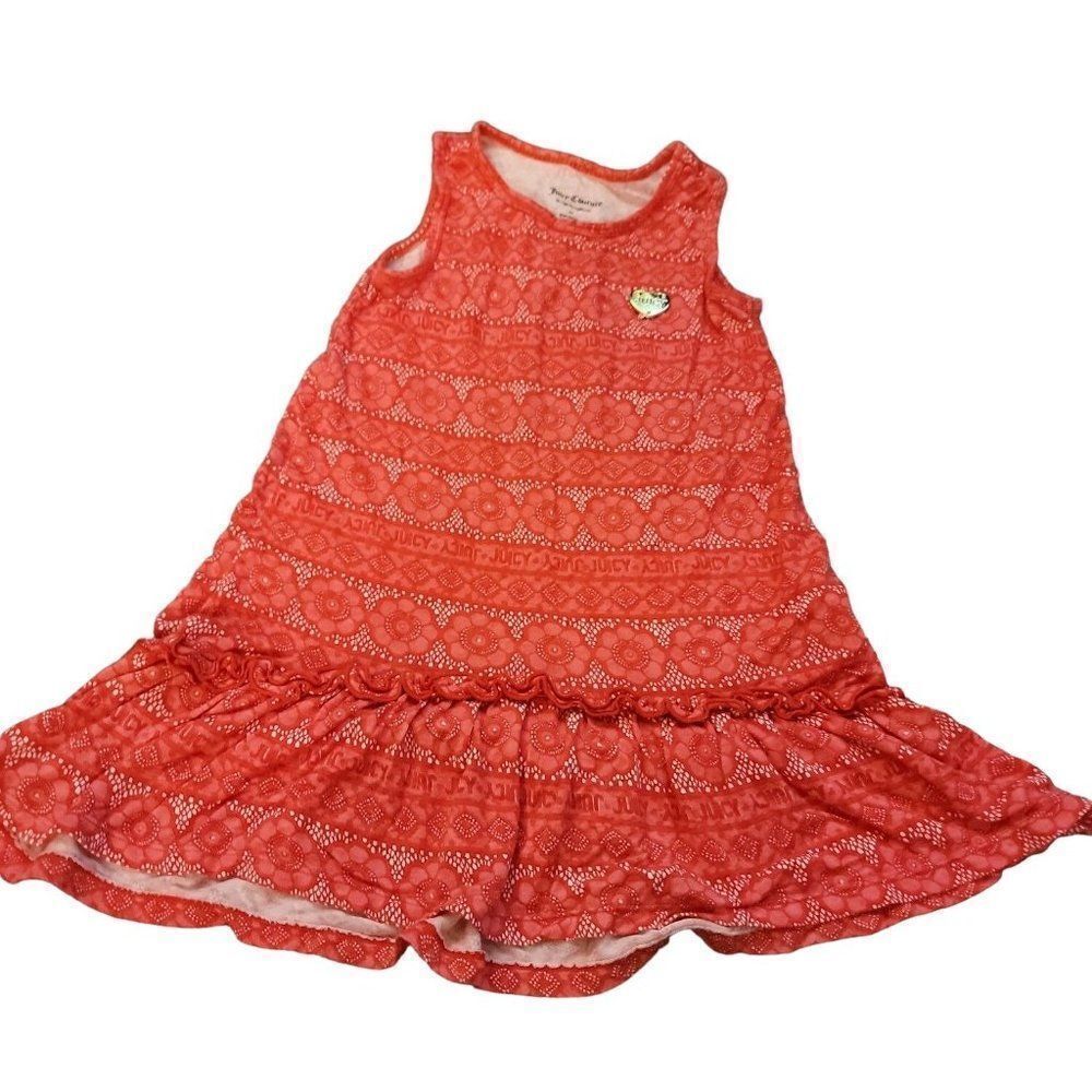 Juicy Couture Girls Pink Sleeveless Round Neck Pullover A Line Dress Size 4T
